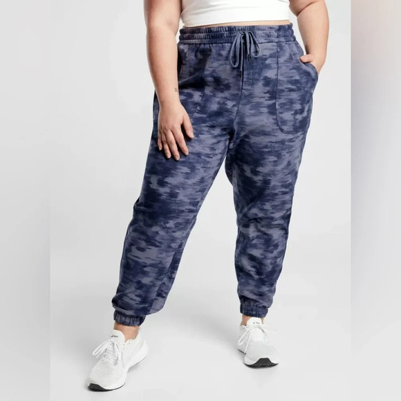 Athleta Farallon Printed Joggers in Inversion Medieval Violet Size 18 - Picture 5 of 16